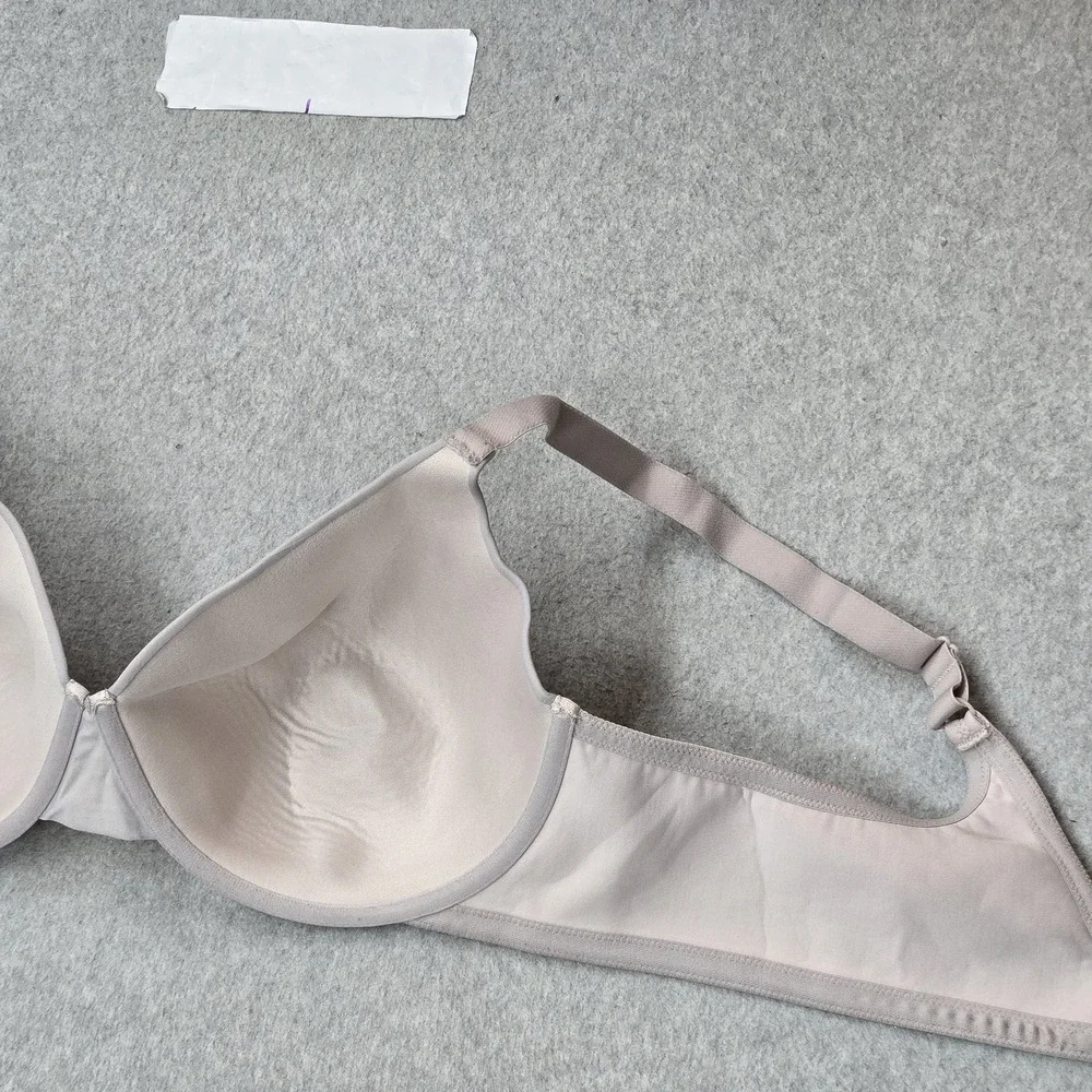 Vanity Fair Women Bra 44D Beige 76528 Radiant Underwired Lace Knit Strap